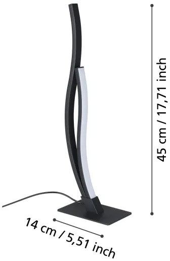 Eglo 901208 - Lampada da tavolo LED GRISOLIA LED/12W/230V 4000K nero