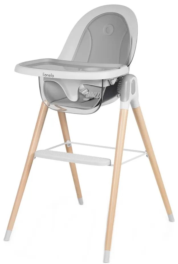 Lionelo - Seggiolina da pranzo per bambini MAYA White faggio
