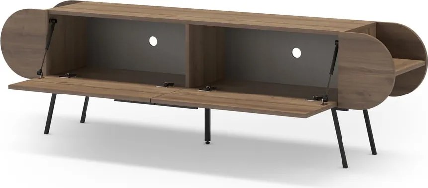 Tavolo TV in noce naturale 195x57 cm Saluso - Marckeric