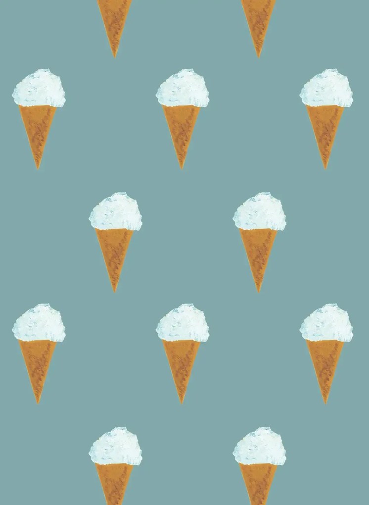 KEK Amsterdam Carta da parati Ice Cream - Petrol