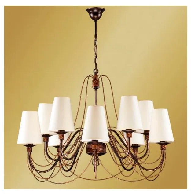 Kemar P/10/S - Lampadario PRETO 10xE14/60W/230V