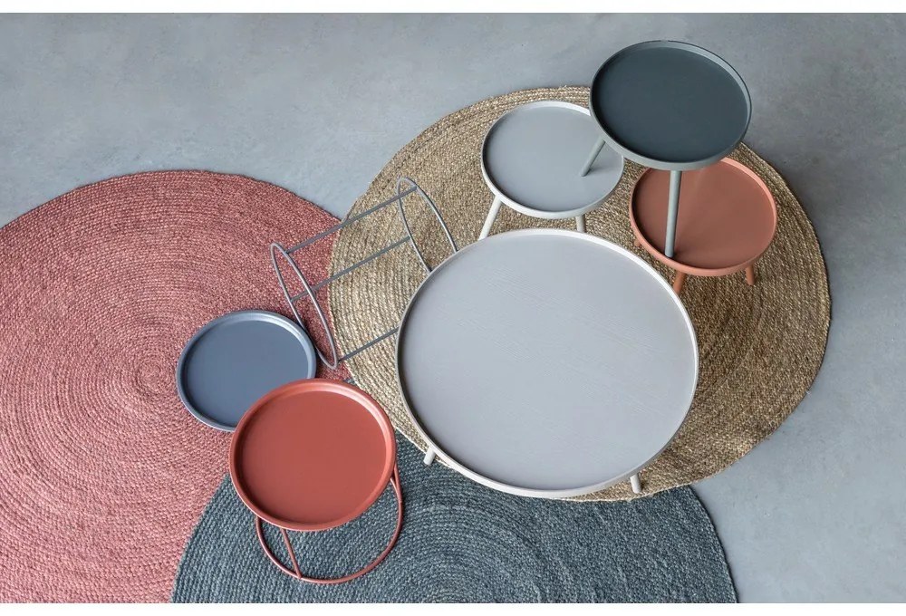 Tavolino grigio chiaro , ø 40 cm Ivar - WOOOD