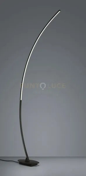 solo piantana ad arco led 11w  1200lm, 3000k nero opaco h. 158cm ...