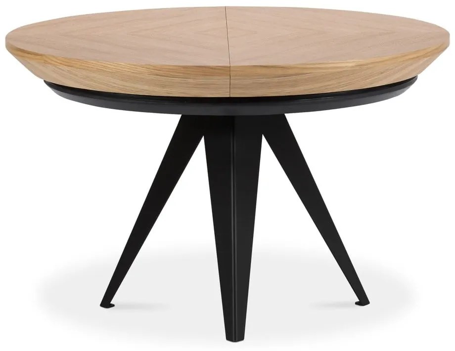 Tavolo da pranzo rotondo con piano effetto rovere allungabile con estensione ø 120 cm Magnus – Windsor &amp; Co Sofas