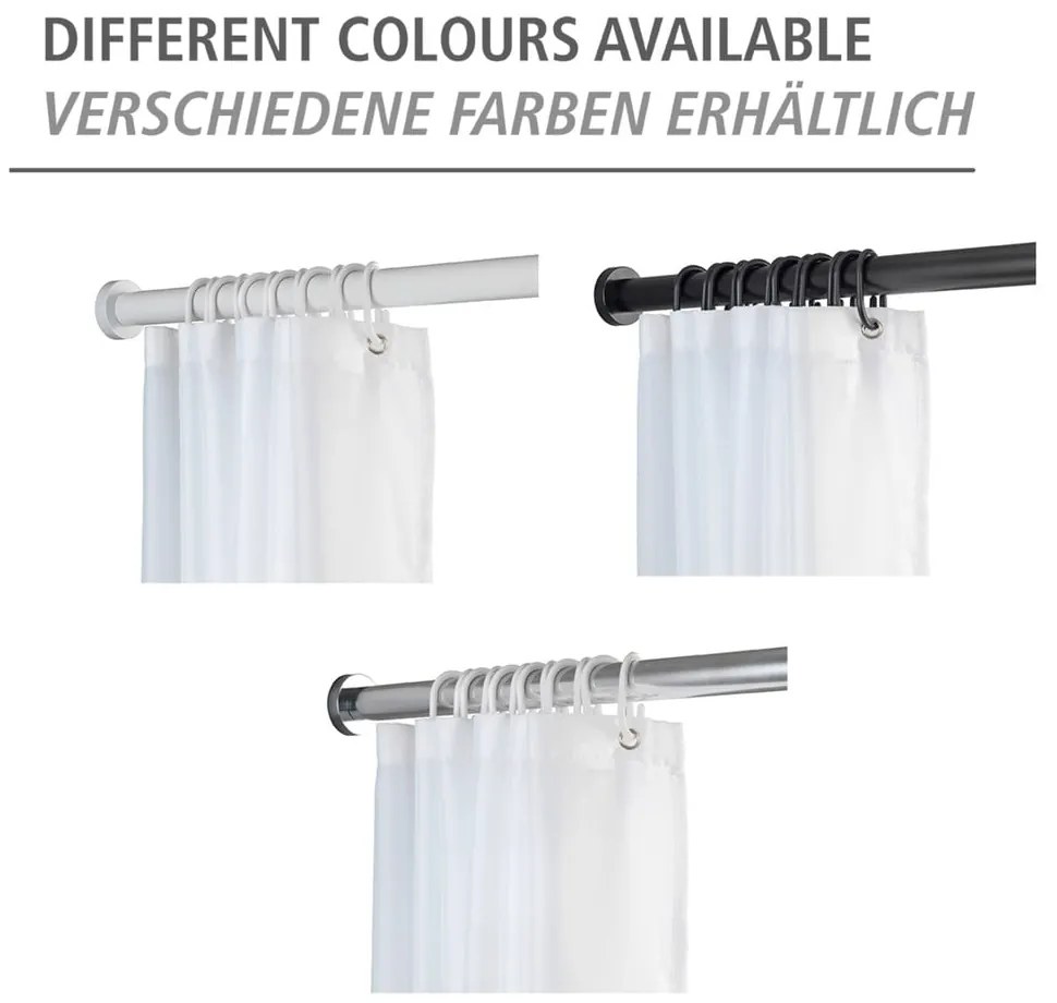 Asta da bagno telescopica bianca, lunghezza 70-115 cm Luz - Wenko