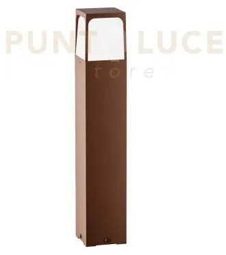 Ges2022- paletto h.50cm 1 luce attacco e27  ip44 in alluminio marrone
