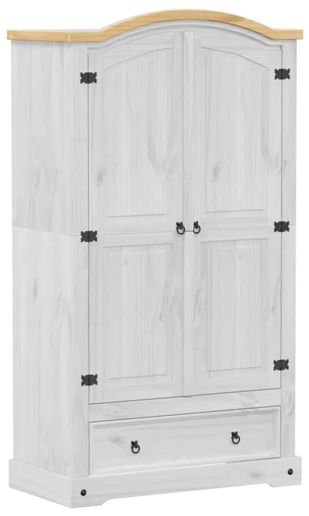 Armadio corona bianco 102x52x186 cm in legno massello di pino