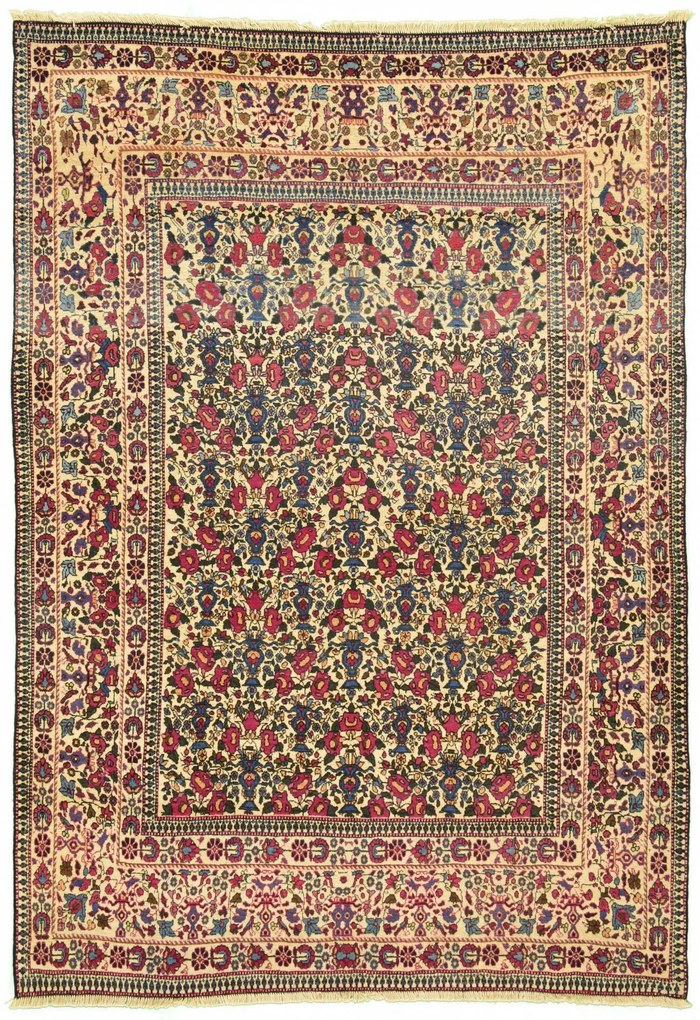 Tehran Tappeto 160x220 Beige (Iran) Annodato A Mano