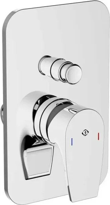 Set miscelatore lavabo bidet e doccia ad incasso con deviatore cromo lucido con piletta - Zyra