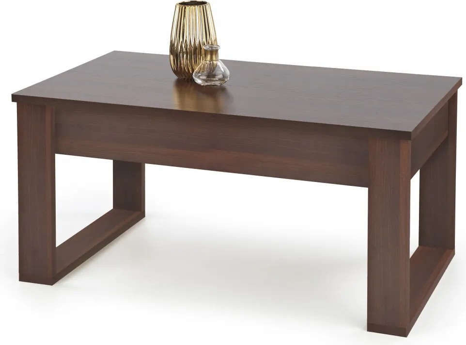 Tavolino da caffè rettangolare Nea noce scuro – 110×60 cm