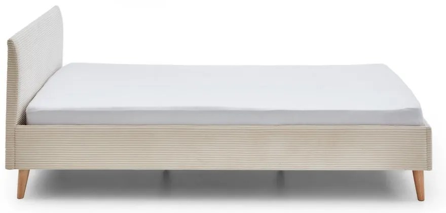 Letto matrimoniale imbottito beige rete non inclusa 140x200 cm Wicki – Meise Möbel