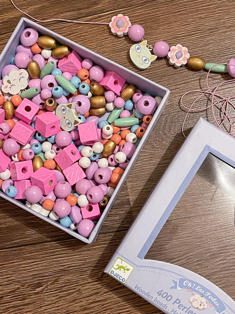 Perline in legno - arcobaleno