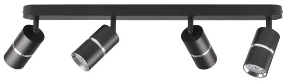 Faretto BAMBOO 4xGU10/10W/230V nero