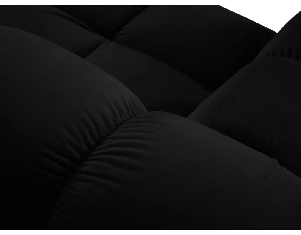 Divano angolare in velluto nero (angolo sinistro) Bellis - Micadoni Home