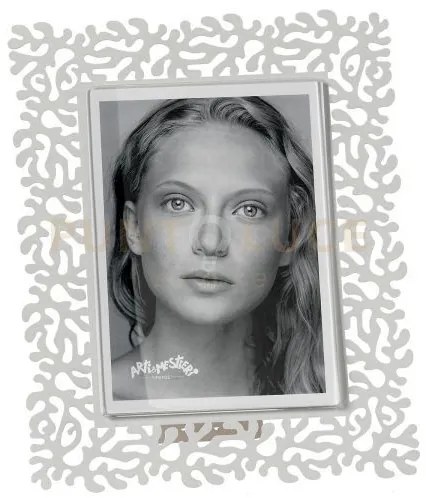 Portafoto corallo grande bianco marmo