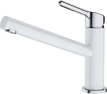 Rubinetto da cucina con doccetta diagonale Orbit bianco granito lucido FRANKE