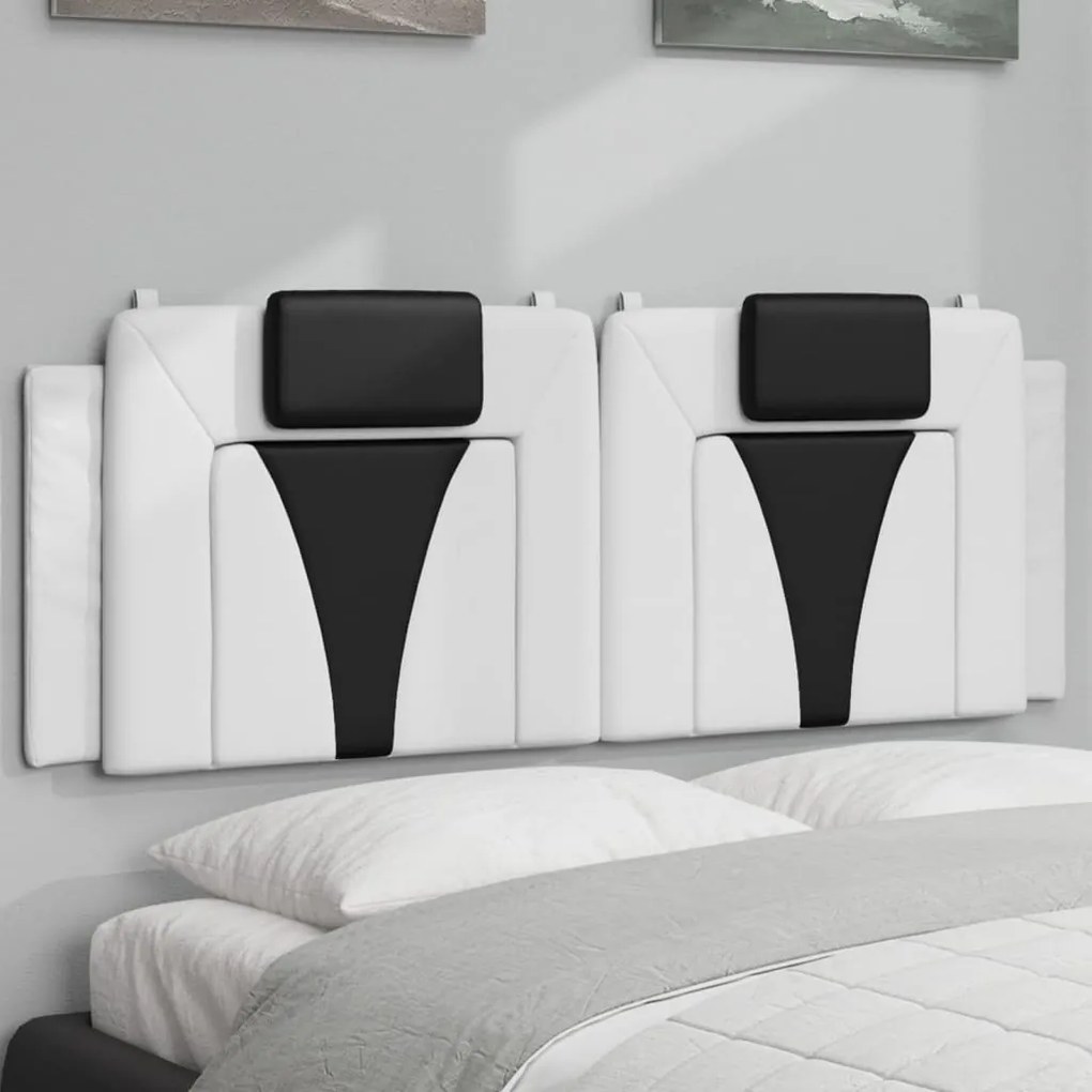 Cuscino Testiera Nero E Bianco 120 Cm İn Similpelle /