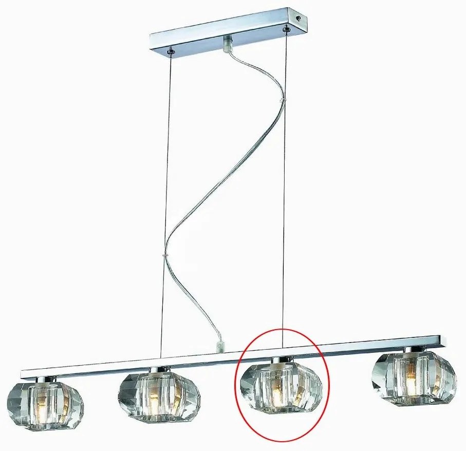 Azzardo - Vetro di ricambio per lampadario RUBIC