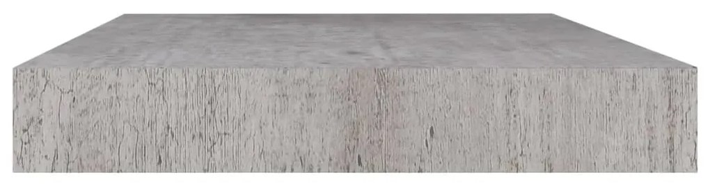 Scaffali a parete 4 pz grigio cemento 40x23x3,8 cm in mdf
