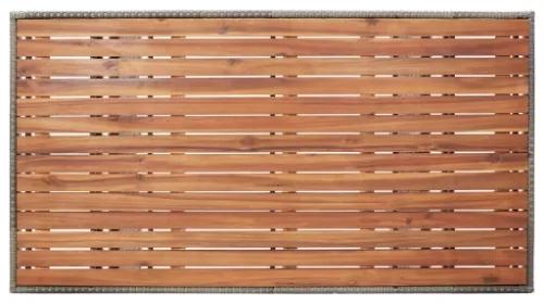 Tavolo da Giardino Grigio 120x70x66 cm Legno Massello di Acacia
