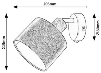 Rabalux 3244 - Faretto da muro MIGUEL 1xE14/40W/230V