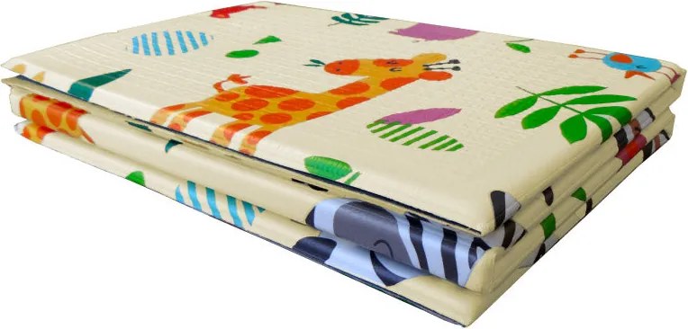 Tappeto Morbido per Bambini 120x90x0,8 cm Pieghevole Foresta Multicolore...