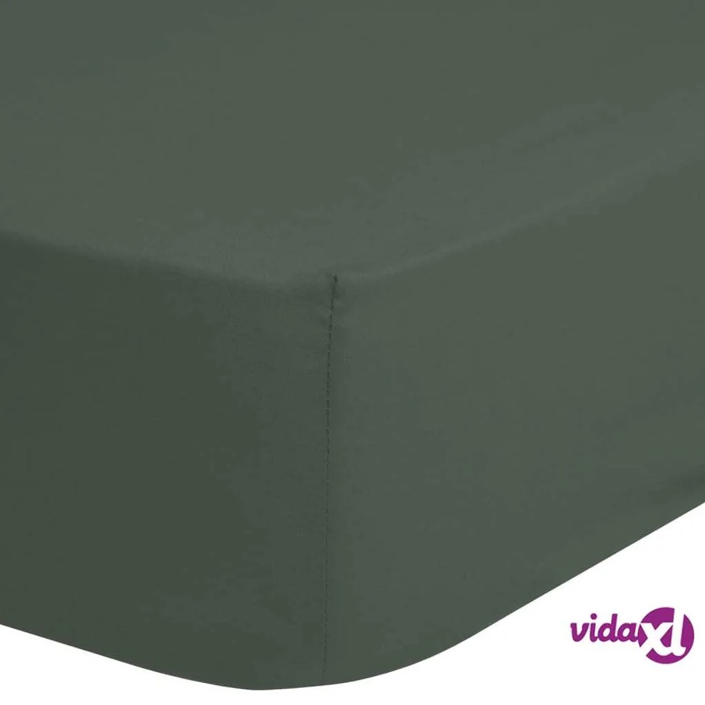 HIP Lenzuolo con Angoli 100x200 cm Oliva Scuro
