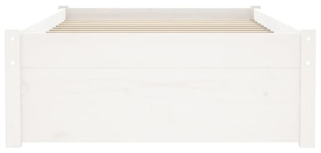 Giroletto bianco in legno massello 75x190 cm 2ft6 small single