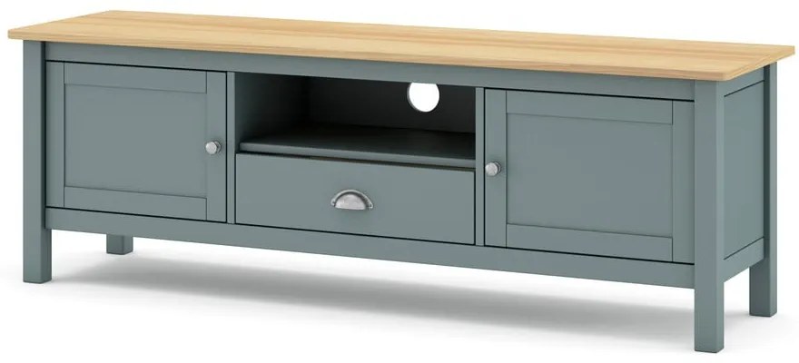 Mobile TV verde polveroso in pino massiccio 158x53x40 cm Misti – Marckeric