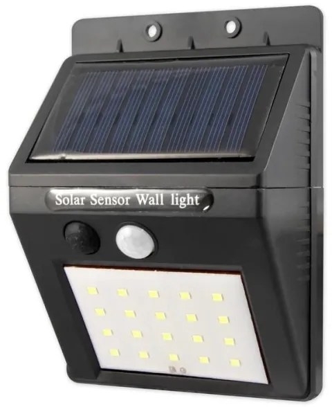 Applique solare a LED con sensore e pannello esterno LED/0,55W/3,7V IP44