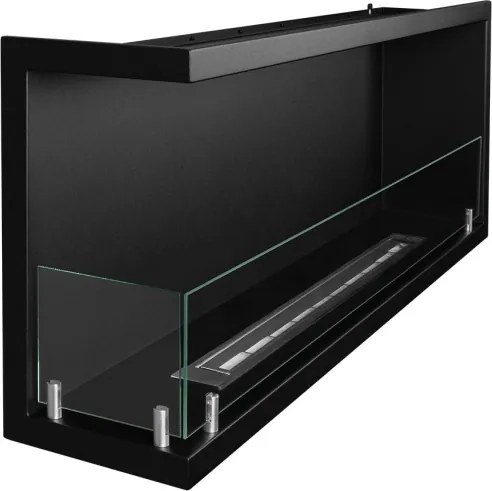 Camino a bioetanolo da incasso ad angolo biocamino angolare 120x45 cm SUTRI 120 SX