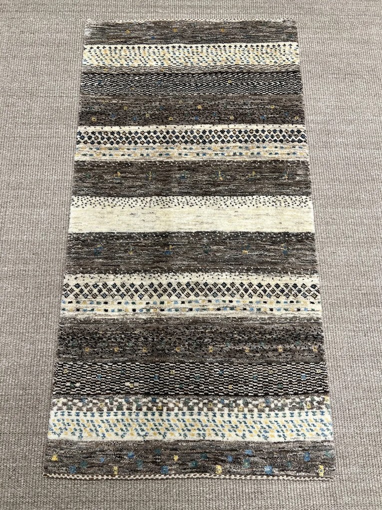 Loribaft Tappeto 70 x 140 Beige (Iran) Annodato A Mano