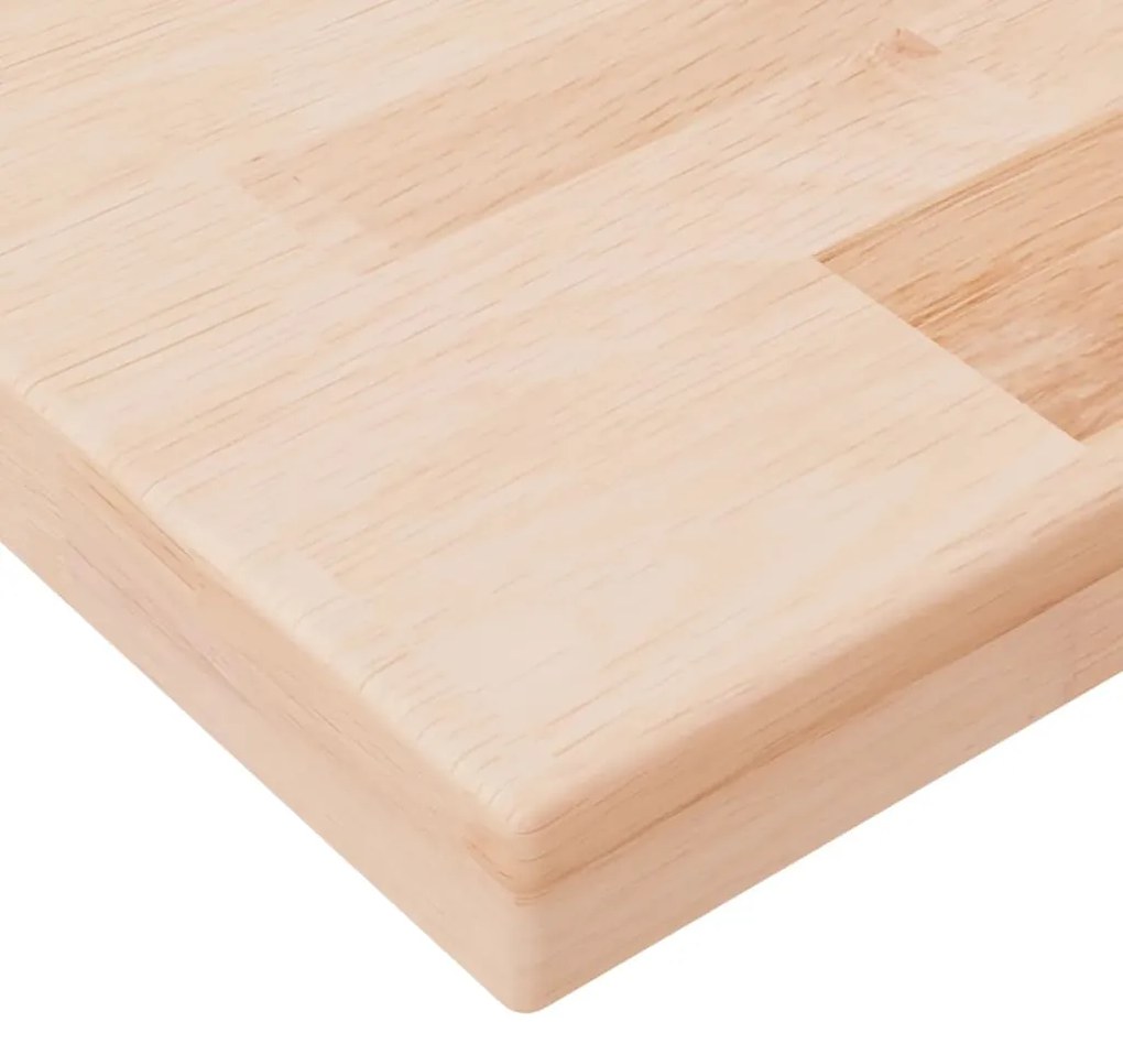 Ripiano 60x20x2,5 cm legno massello di rovere non trattato