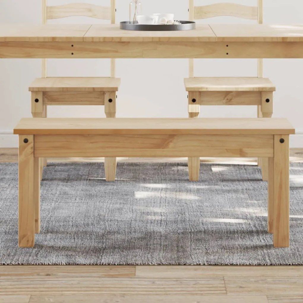 Panca Da Pranzo Panama 105x30x45 Cm İn Legno Massello Di Pino /