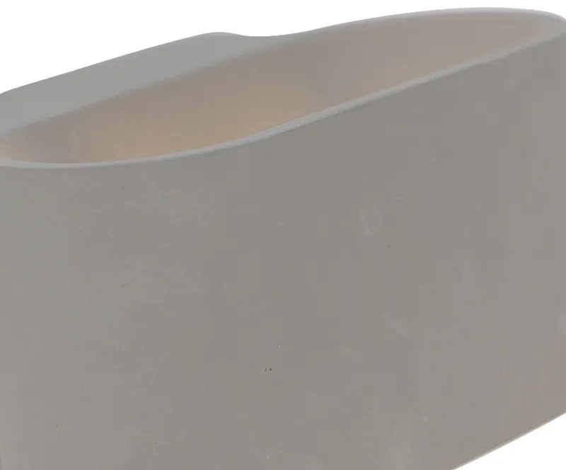 Lampada da parete ovale smart in cemento con Zigbee G9 - Arles