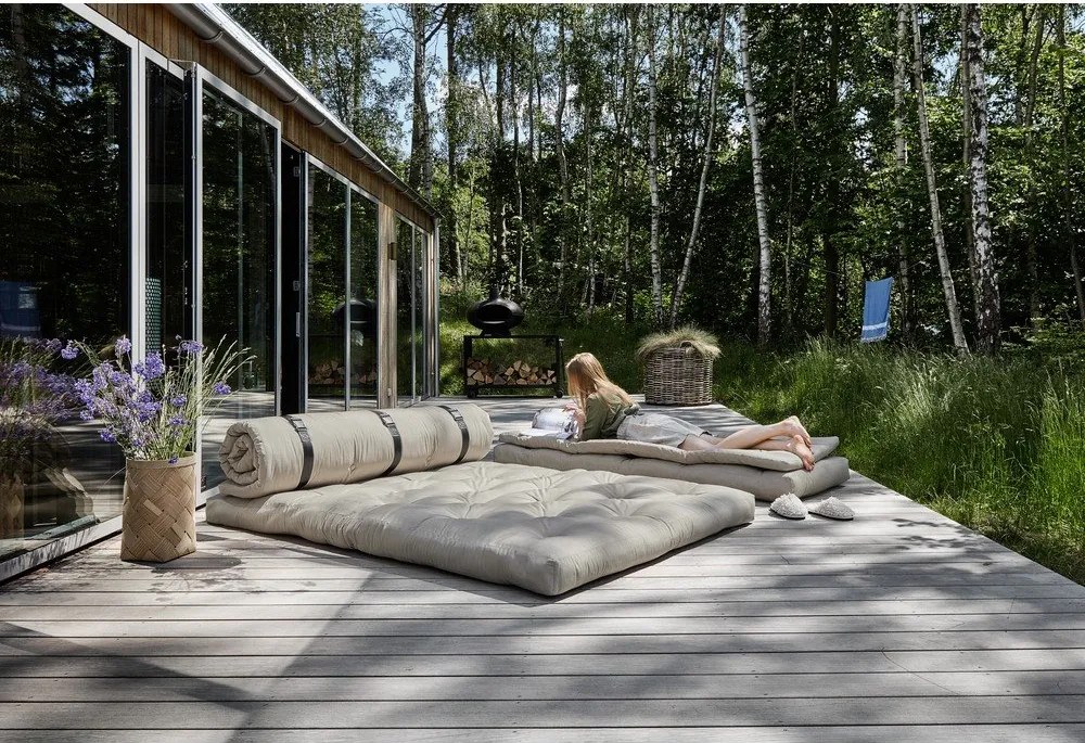 Divano letto da esterno beige Design OUT™ Beige Buckle Up - Karup Design