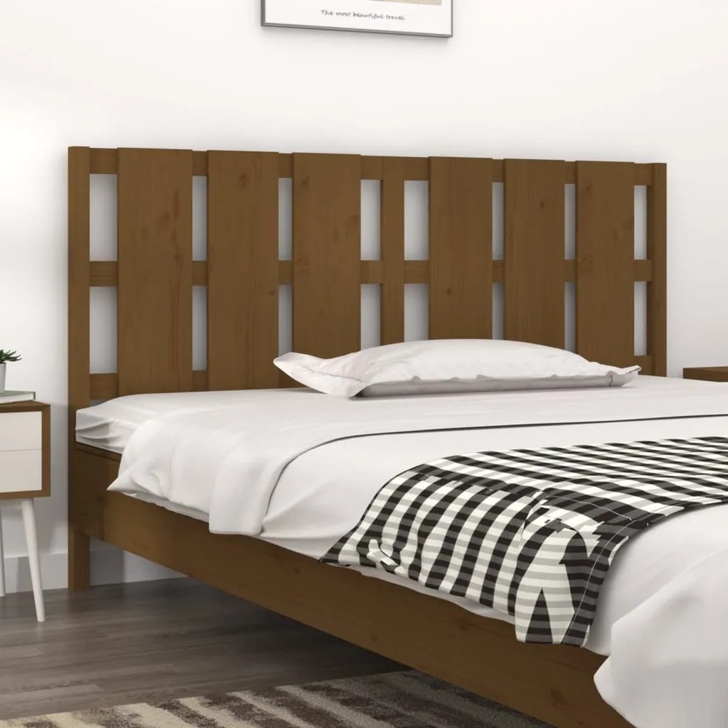 Testiera Per Letto Ambra 165,5x4x100 Cm Legno Massello Di Pino /