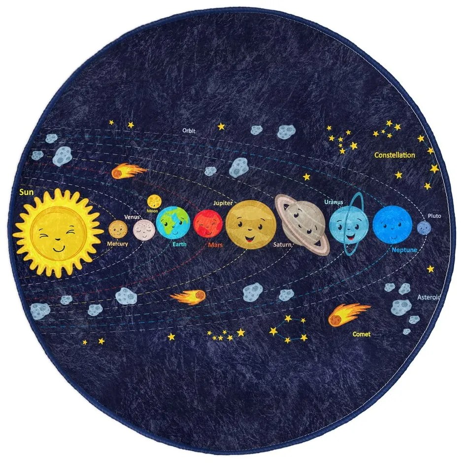 Tappeto per bambini in blu scuro ø 100 cm Comfort – Mila Home