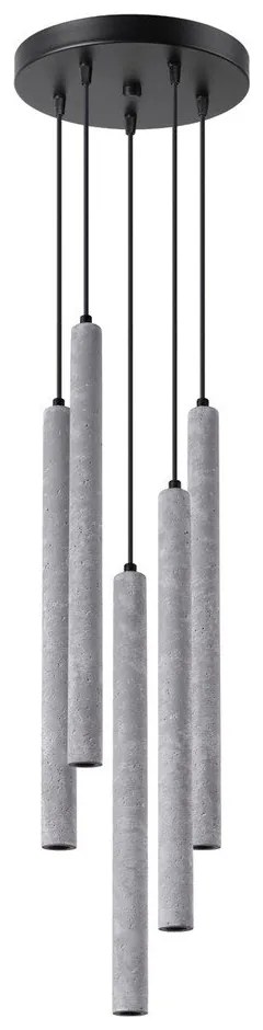 Lampadario grigio in calcestruzzo ø 25 cm Fideus – Sollux