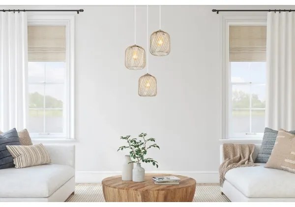 Globo 15965-3HR - Lampadario sospeso a cavo DICHTI 3xE27/40W/230V