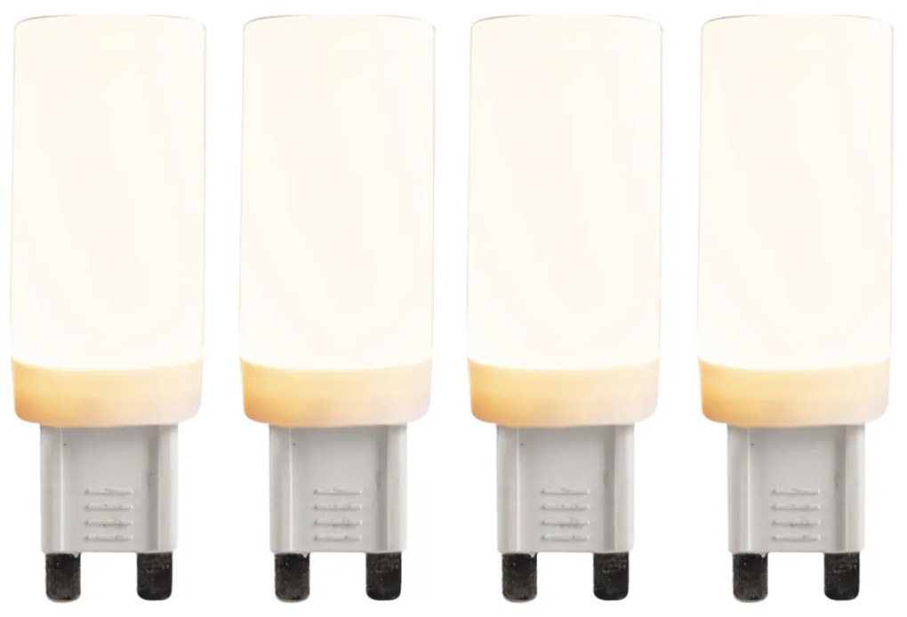 Set di 4 lampadine LED dimmerabili a 3 step G9 4,5W 500lm 2700K