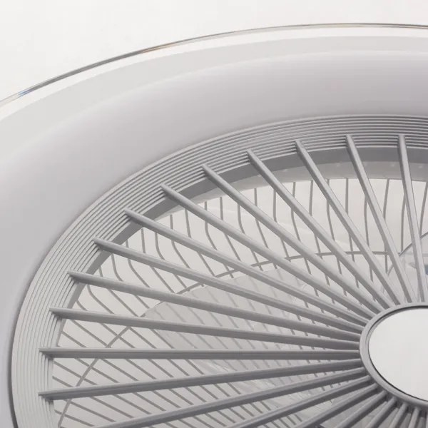 Plafoniera LED dimmerabile con ventola ZONDA LED/48W/230V argento + tc