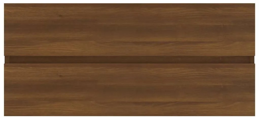 Mobile lavabo rovere marrone 100x38,5x45cm in legno multistrato