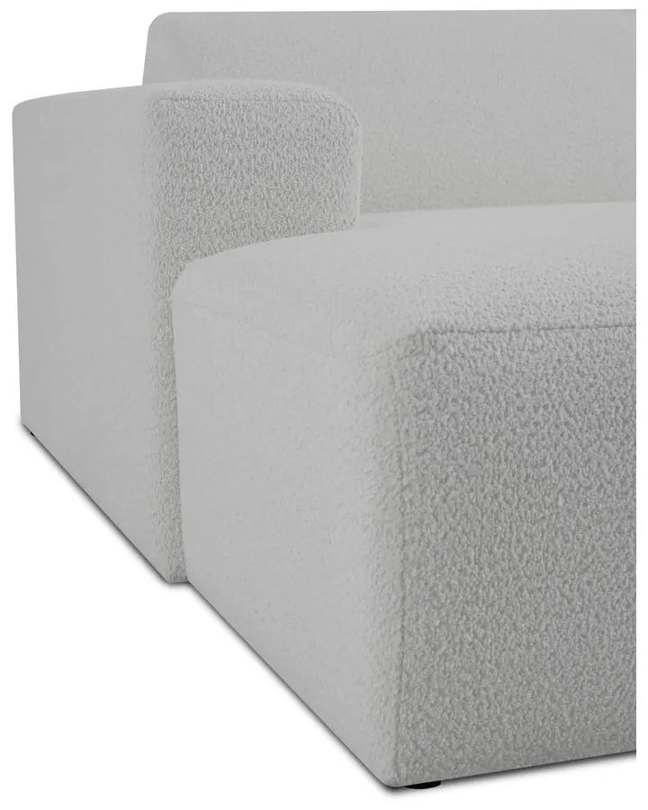 Modulo divano bianco in tessuto bouclé (angolo sinistro) Roxy - Scandic
