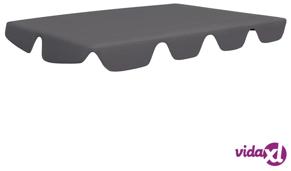 vidaXL Baldacchino per Dondolo Giardino Antracite 188/168x110/145cm