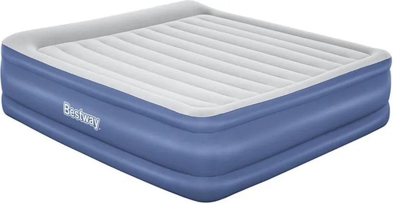 bestway 67692 Materasso Gonfiabile Blu Bianco 203x193 cm