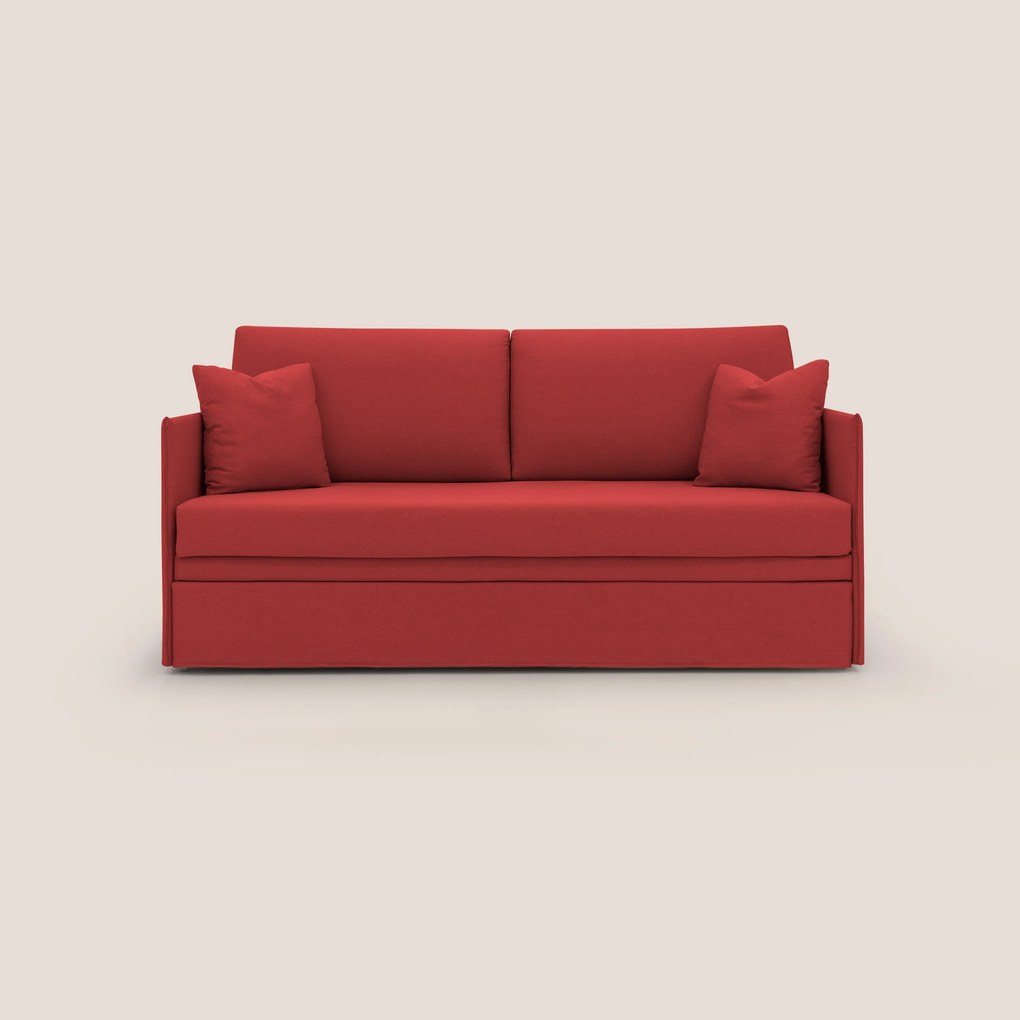 Tortona Divano duplex con doppio letto in tessuto simil cotone impermeabile T13 rosso