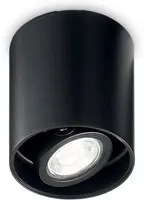 Plafoniera Moderna Mood Round Alluminio Nero 1 Luce Gu10 7W 3000K D9Cm