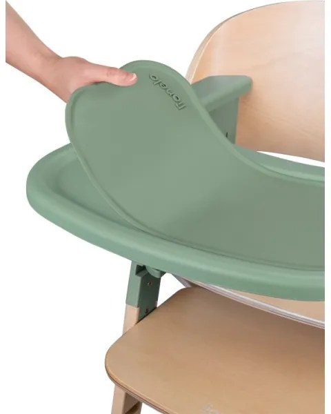 Lionelo - Seggiolina da pappa 3 in 1 MEGAN Legno Verde