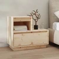 Comodino 60x34x51 cm in Legno Massello di Pino 814374